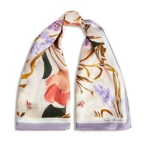 Ted Baker Elegant Floral Scarf - Pink and Purple